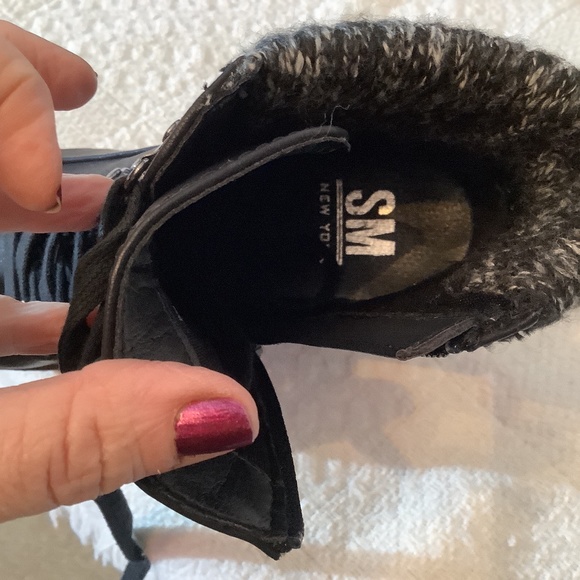 NIB SM New York Renz Black Ankle Combat Boots - Picture 10 of 13